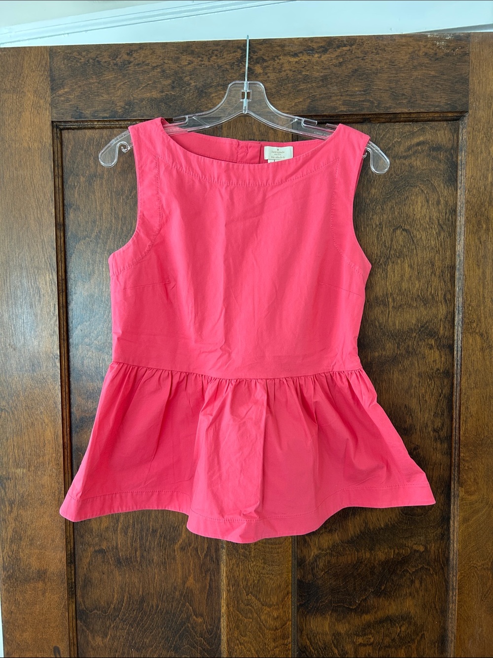 Kate Spade Pink Sleeveless Peplum Top